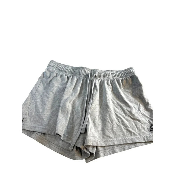 Reebok Womens Athletic Gym Shorts Gray Logo Size M - Picture 1 of 5